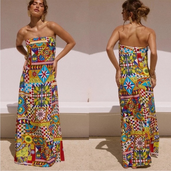 SEVEN WONDERS Saphira Maxi Dress in Phaedra size medium women’s colorful - Picture 12 of 12